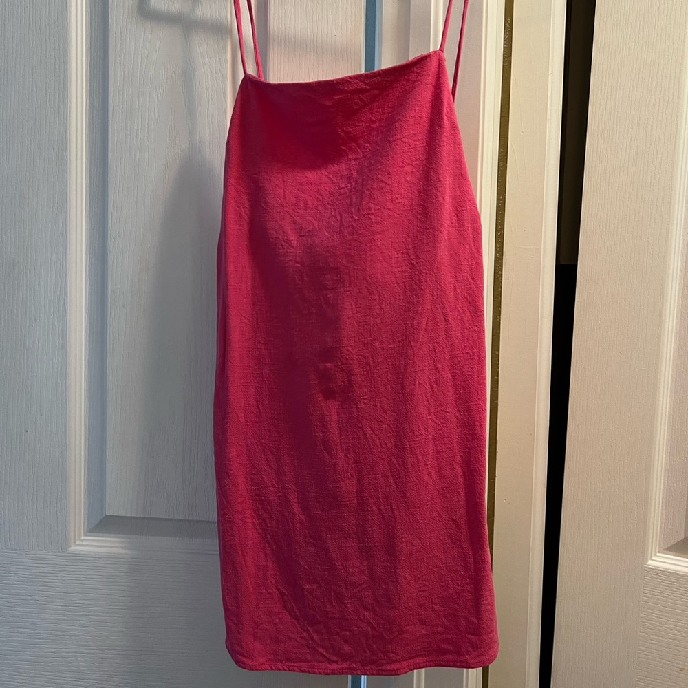 Pink mini dress